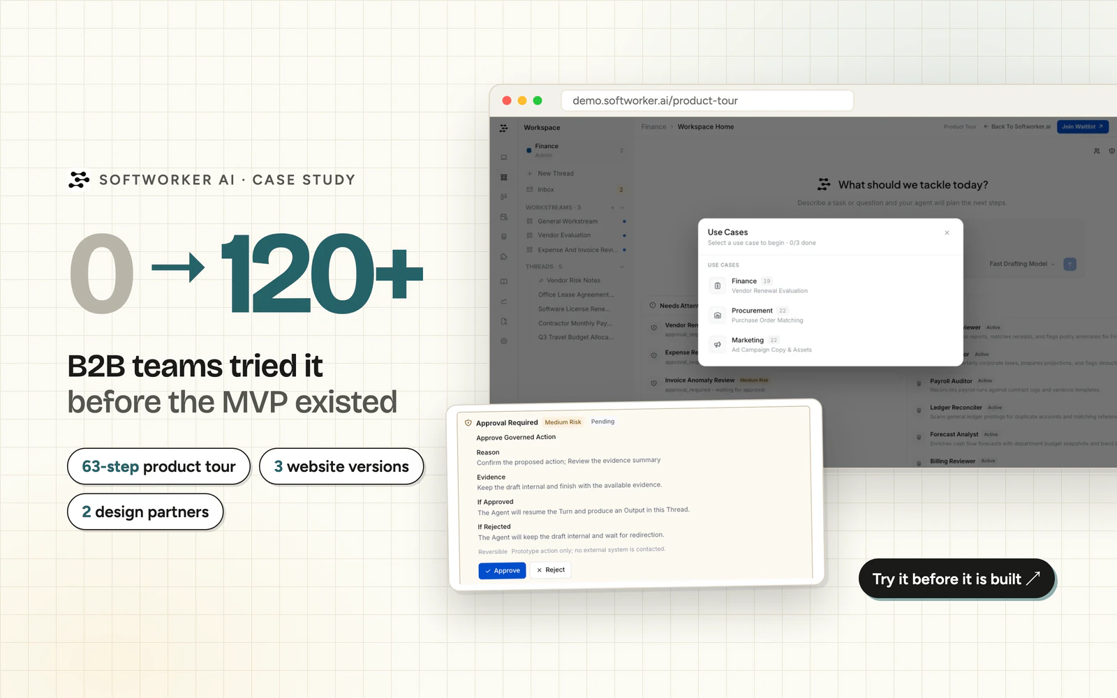Softworker: 0 to 120+ B2B teams, with the interactive product tour